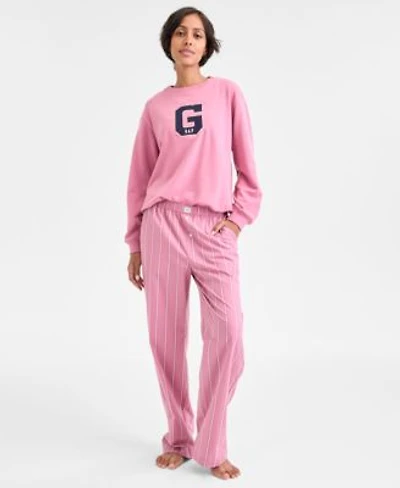 Gap Crewneck Pajama Top Striped Pajama Pants