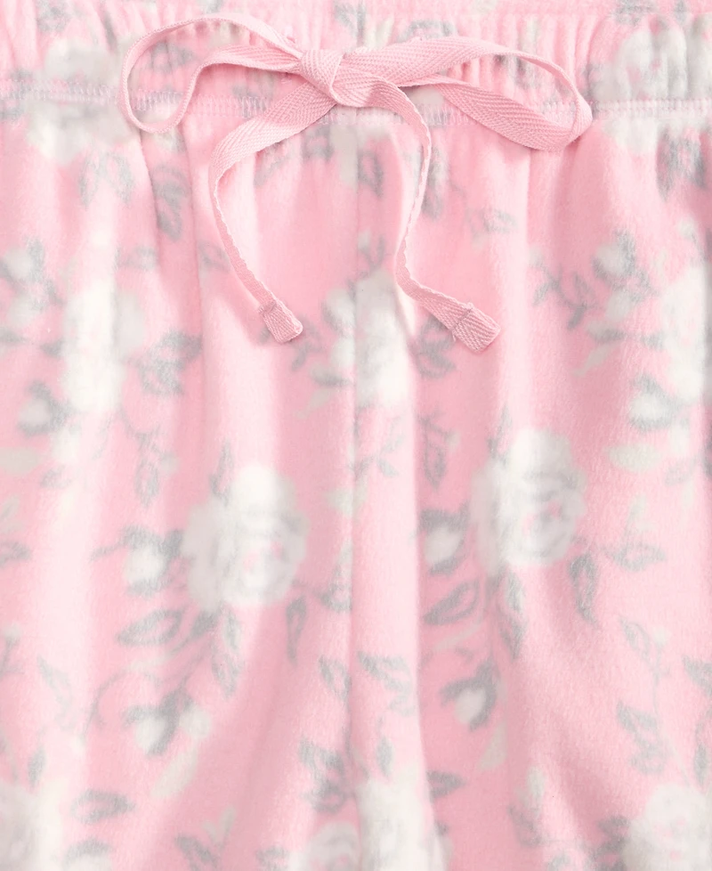 Charter Club Women's Printed Fleece Pajama Pants, Created for Macy's