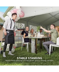 Outsunny 20' x Heavy-duty Large Wedding Tent with Sidewalls,
