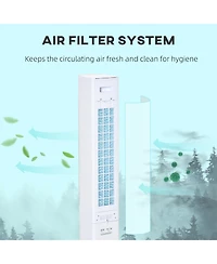 Homcom Bladeless Air Cooler, Evaporative Oscillating Tower Fan Humidifier Unit
