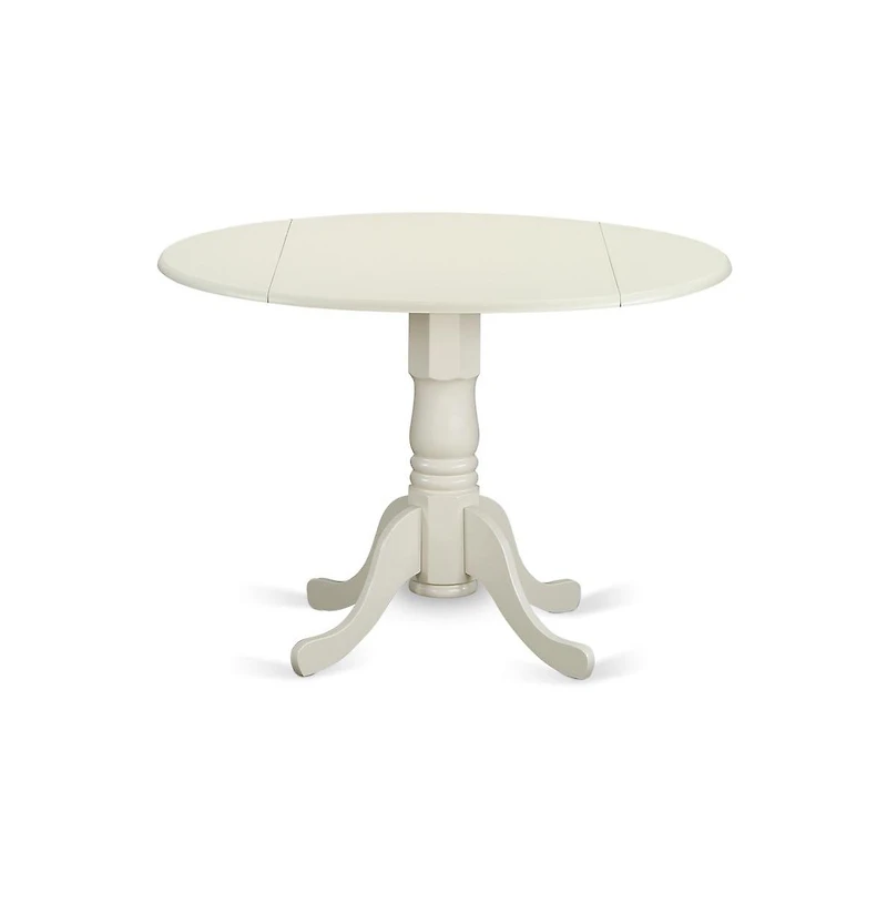 East West Furniture Dining Room Set Linen White