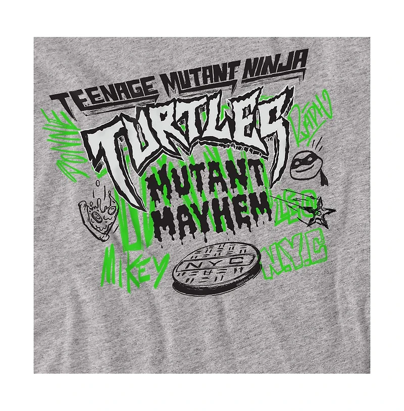 Logovision Men's Tmnt Mutant Mayhem Graffiti Logo T-Shirt