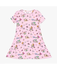 Bellabu Bear Baby Girls Mermaid Lagoon Short Sleeve Dress