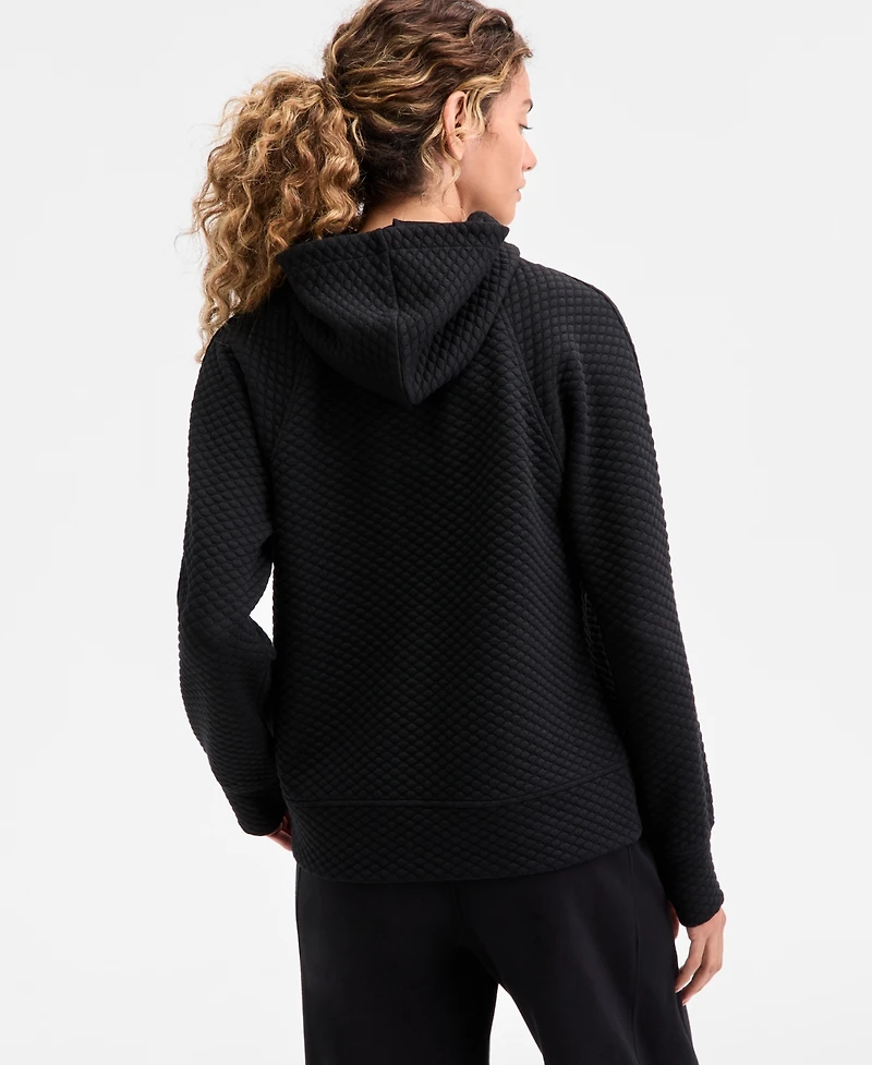 Id Ideology Women's Relaxed Quilted Half-Zip Hoodie, Macy's Exclusive