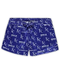 Concepts Sport Women's 2-Piece White/Royal Kansas City Royals Plus Tank Top and Shorts Sleep Set