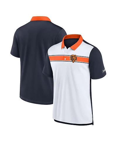 Nike Men's White/Navy Chicago Bears Rewind Pique Polo Shirt