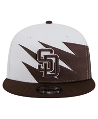 New Era Men's Brown/White San Diego Padres Jagged 9FIFTY Snapback Hat