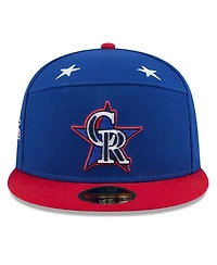 New Era Men's Blue/Red Colorado Rockies 2025 Mlb All-Star Game Workout Side Patch 59FIFTY Fitted Hat