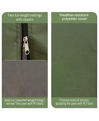 Hexagon Pop Up Party Tent Gazebo w/ Netting, 12' x 12