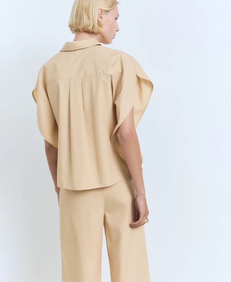 Mango Women's Oversized Short-Sleeved Shirt