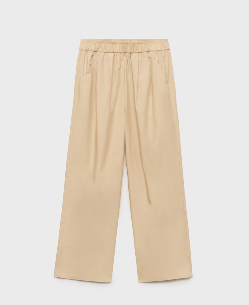 Mango Women's Straight-Cut Crop Pants