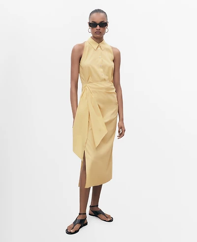 Mango Women's Knotted Shirt Dress