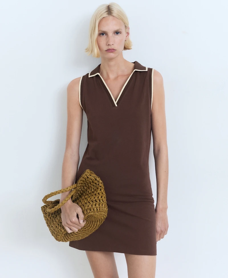 Mango Women's Short Polo-Style Dress