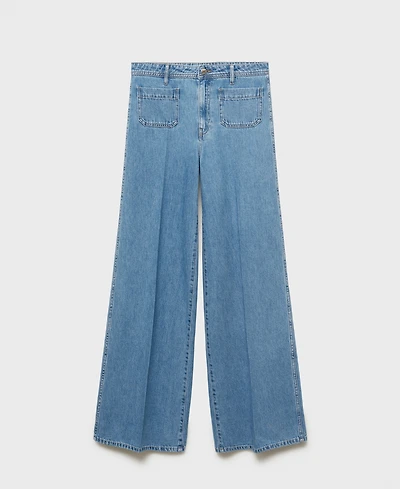 Mango Women's High-Rise Wide Leg Jeans