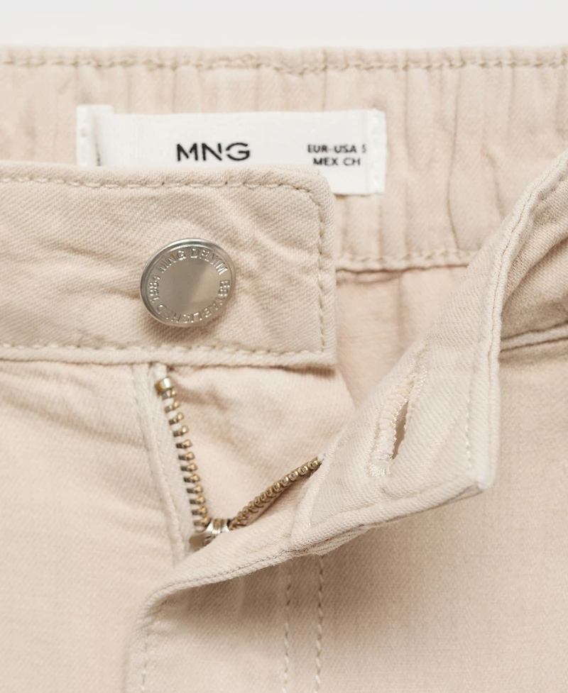 Mango Women's Straight-Fit Mid-Rise Denim Jeans