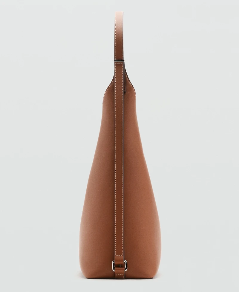 Mango Women's Buckle Shopper Bag