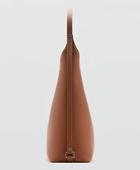 Mango Women's Buckle Shopper Bag