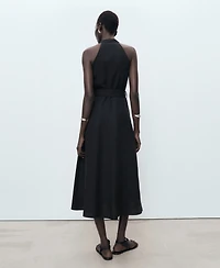 Mango Women's Belted Lyocell Dress