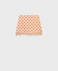 Mango Women's Crochet Mini Skirt