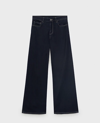 Mango Women's Low Waist Wide Leg Jeans