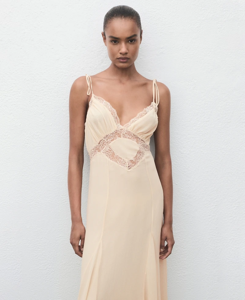Mango Women's Lace Camisole Dress