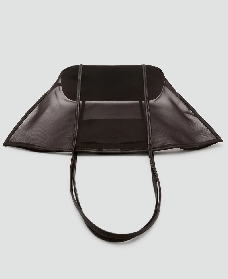 Mango Women's Semi-Transparent Shopper Bag