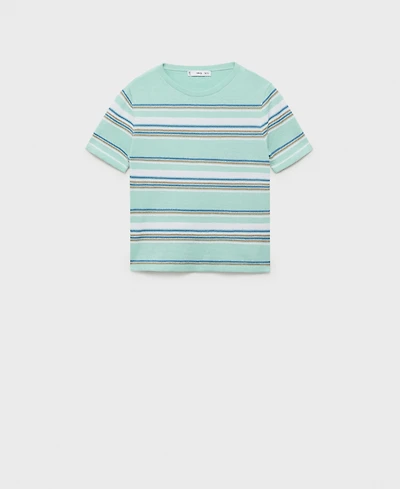 Mango Women's Combined Stripes Short-Sleeved Sweater