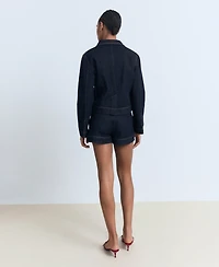 Mango Women's High-Waisted Pocketed Denim Shorts