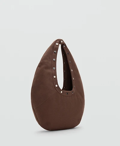 Mango Women's Oval Studded Shoulder Bag
