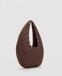 Mango Women's Oval Studded Shoulder Bag