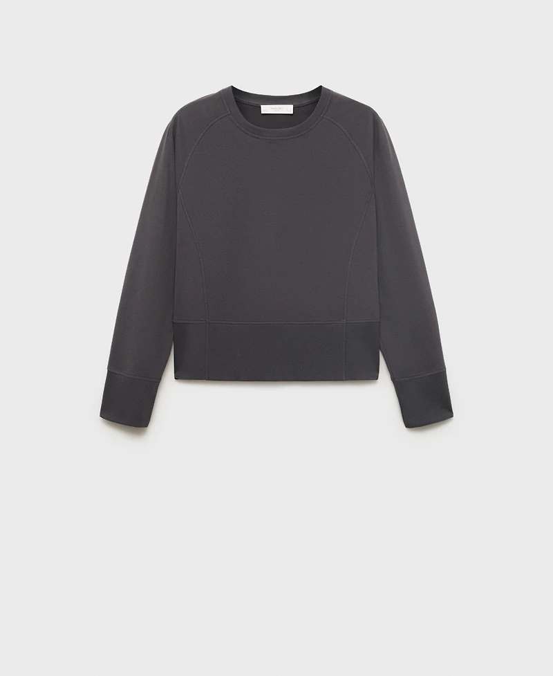 Mango Women's Fluid Cotton Sweatshirt