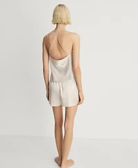Mango Women's Silk Pajama Shorts