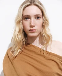 Mango Women's Asymmetric Draped Gown