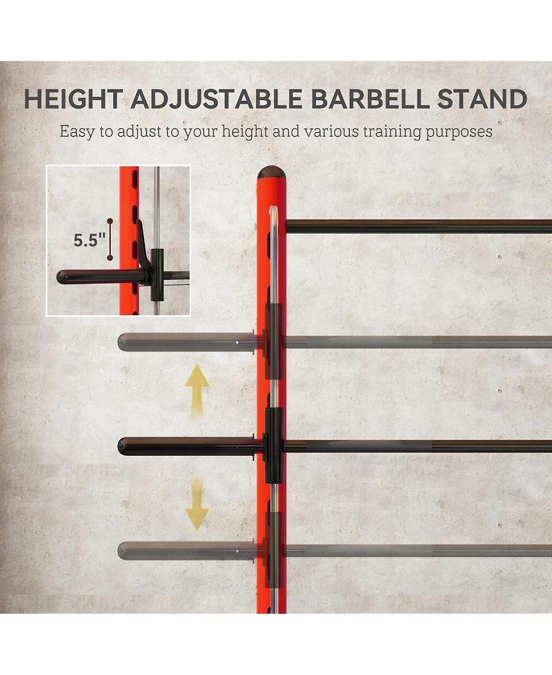 Soozier Adjustable Squat Rack with Pull Up Bar and Barbell Bench Press
