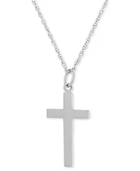 Flat Cross Necklace Set 14k Gold
