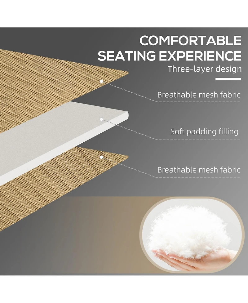 Outsunny 2-Piece Folding Chaise Lounge, Reclining ning Chairs,