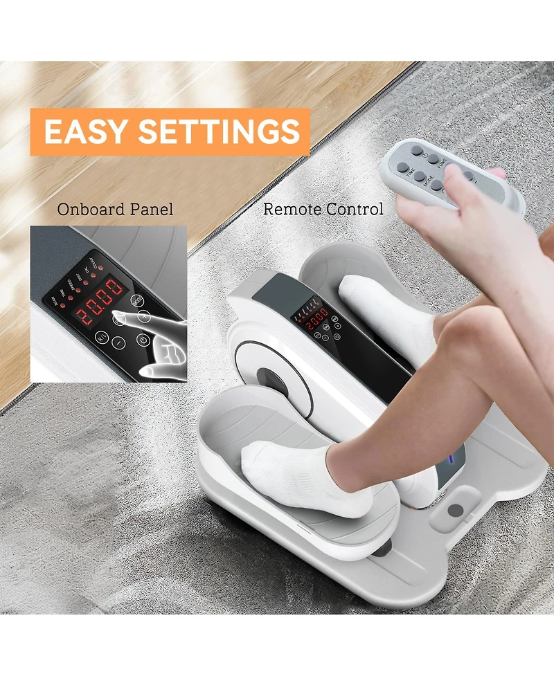 Soozier Under Desk Elliptical Machine with Remote Control, 10 Speeds