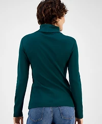 Nautica Jeans Women's Cotton Turtleneck Long-Sleeve T-Shirt, Online Only