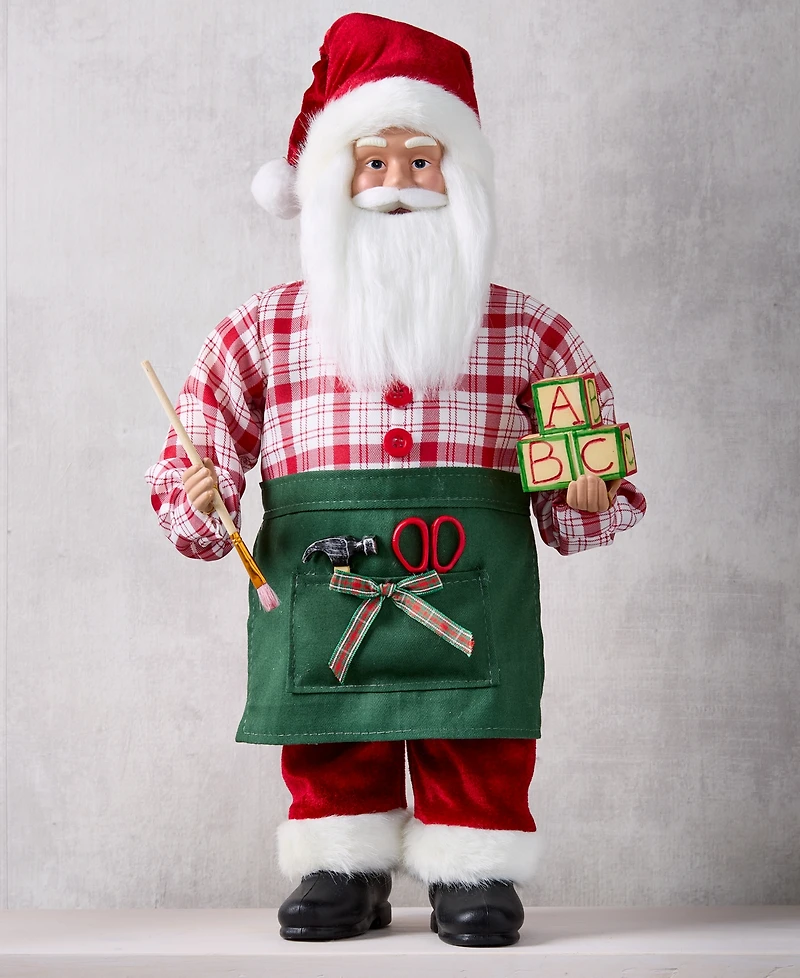 Holiday Lane Heritage Caucasian Artist Santa, Macy's Exclusive