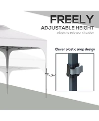 Outsunny Pop Up Gazebo Foldable w/ Wheeled Carry Bag & 4 Weight Bags,