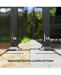 Outsunny 13' x Aluminum Pergola with Retractable Canopy,