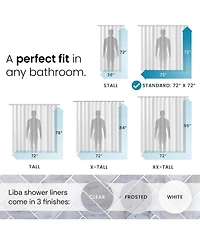 72" W x H 8G Peva Extra Heavy Weight Shower Liner - Liba