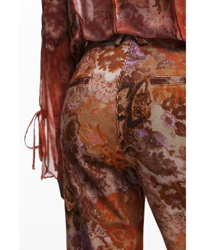 Desigual Women's Paisley corduroy pants
