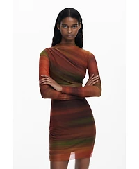 Desigual Women's Draped tulle short dress