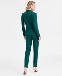 Kasper Womens Stretch Crepe Blazer Sleeveless Jersey Top Slim Leg Pants
