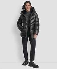 Dkny Women's Shine Hooded Puffer Coat