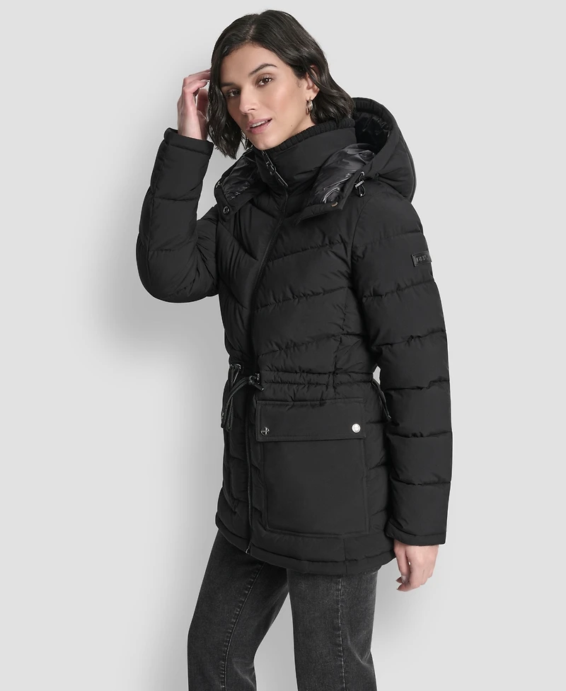 Dkny Women's Shine Hooded Anorak Puffer Coat