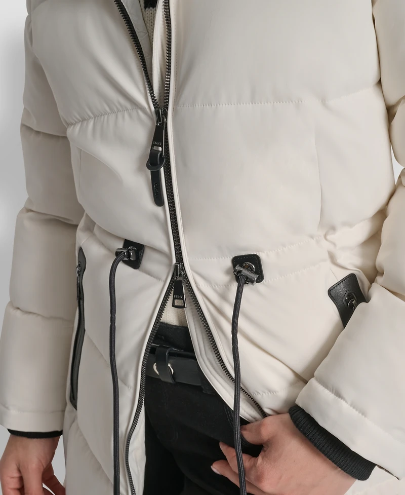 Dkny Women's Hooded Anorak Maxi Puffer Coat