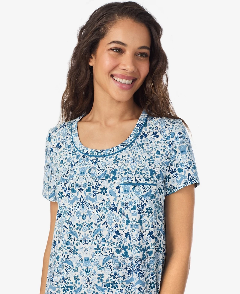 Cuddl Duds Women's Short Sleeve Sleep Shirt