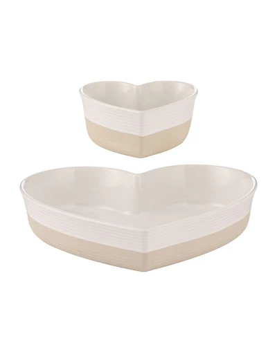 Mason Cash Rustic Charm Heart Dishes, Set of 2